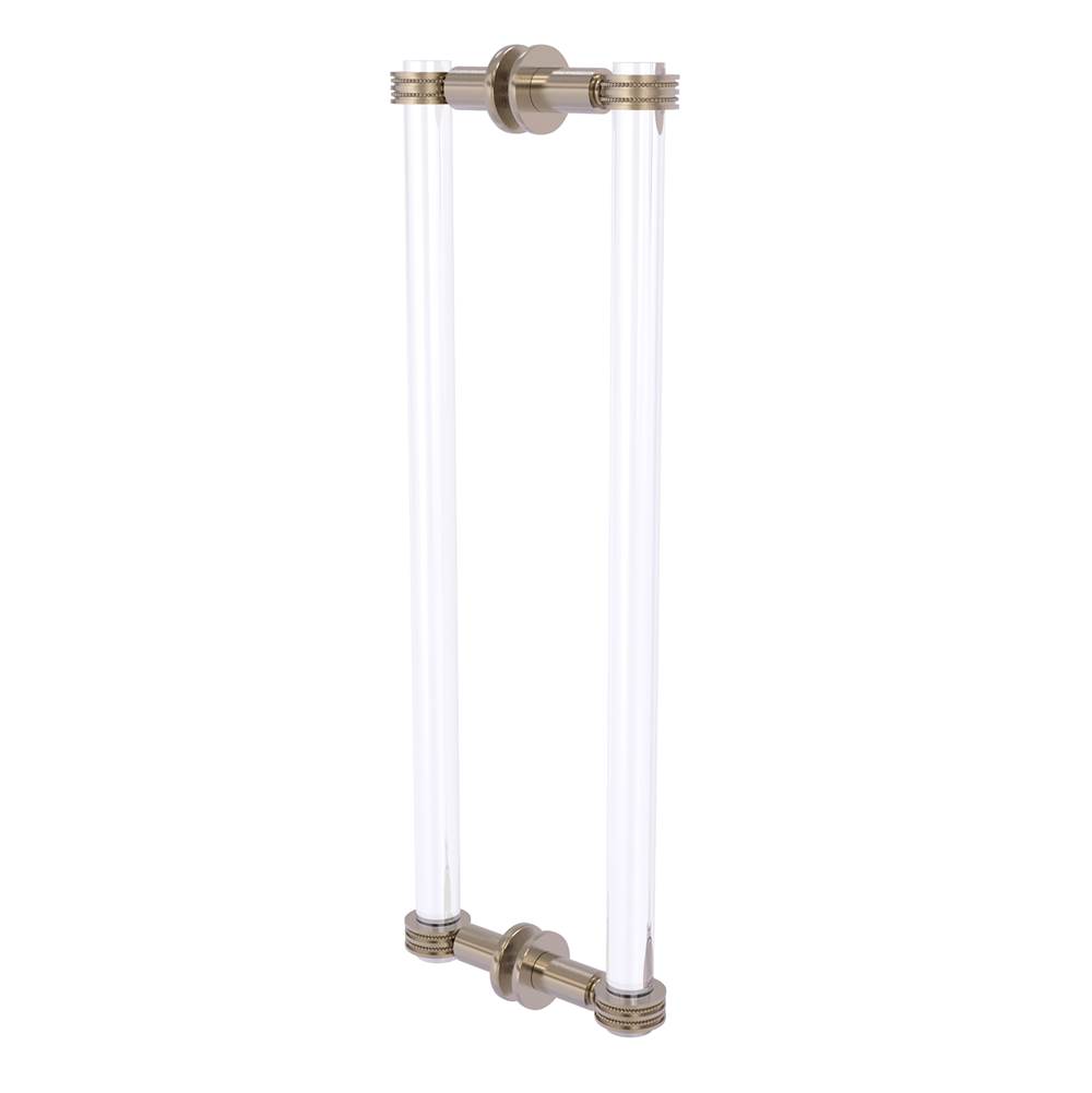 Allied Brass Clearview Collection 18 Inch Back to Back Shower Door Pull with Dotted Accents