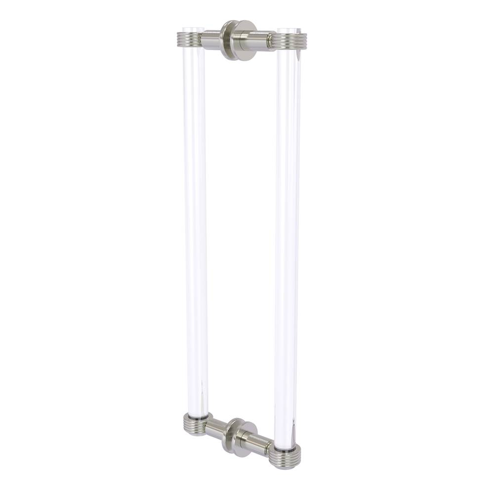 Allied Brass Clearview Collection 18 Inch Back to Back Shower Door Pull with Groovy Accents