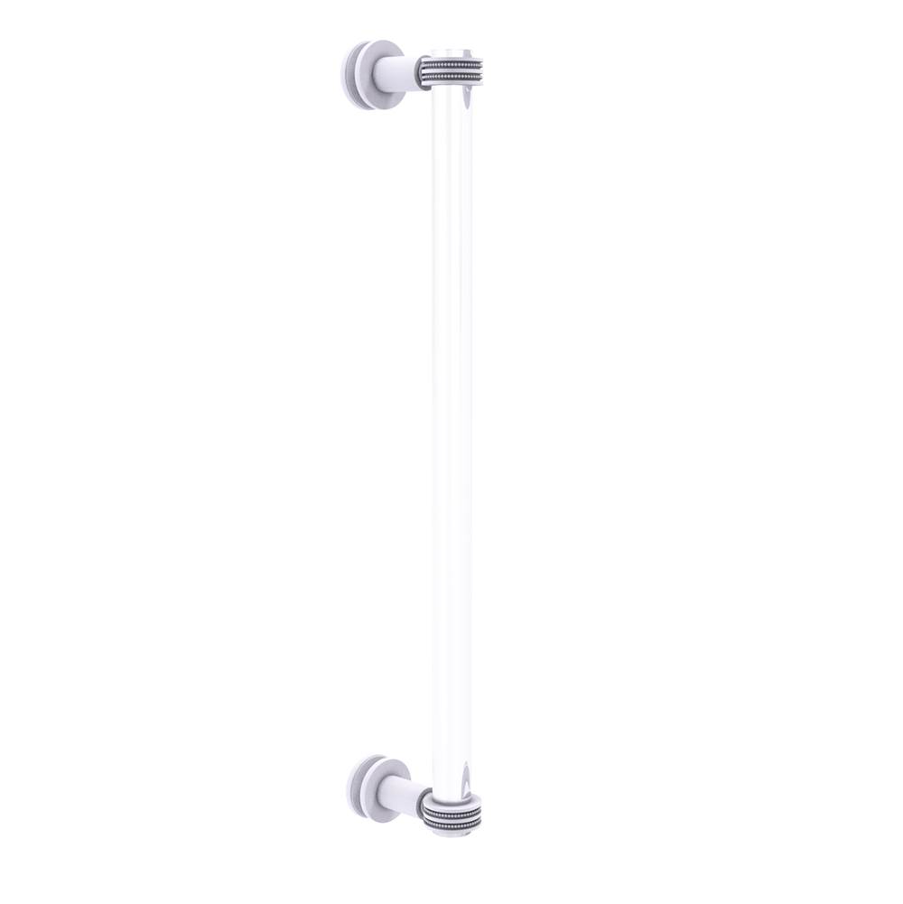 Allied Brass CV-41D-SM-18-CA Clearview Collection 18 Inch Shower Door Towel Bar with Dotted Accents Antique Copper 