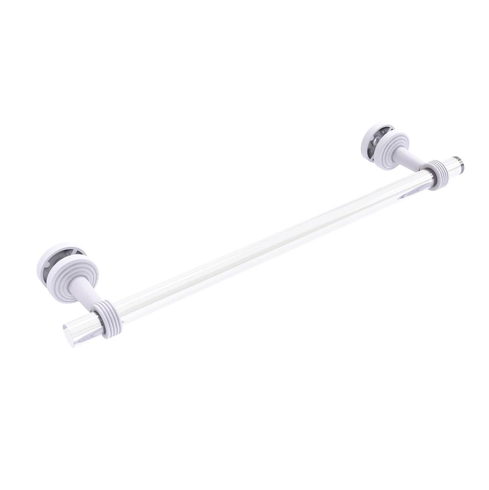 Allied Brass Pacific Beach Collection 18 Inch Shower Door Towel Bar with Groovy Accents