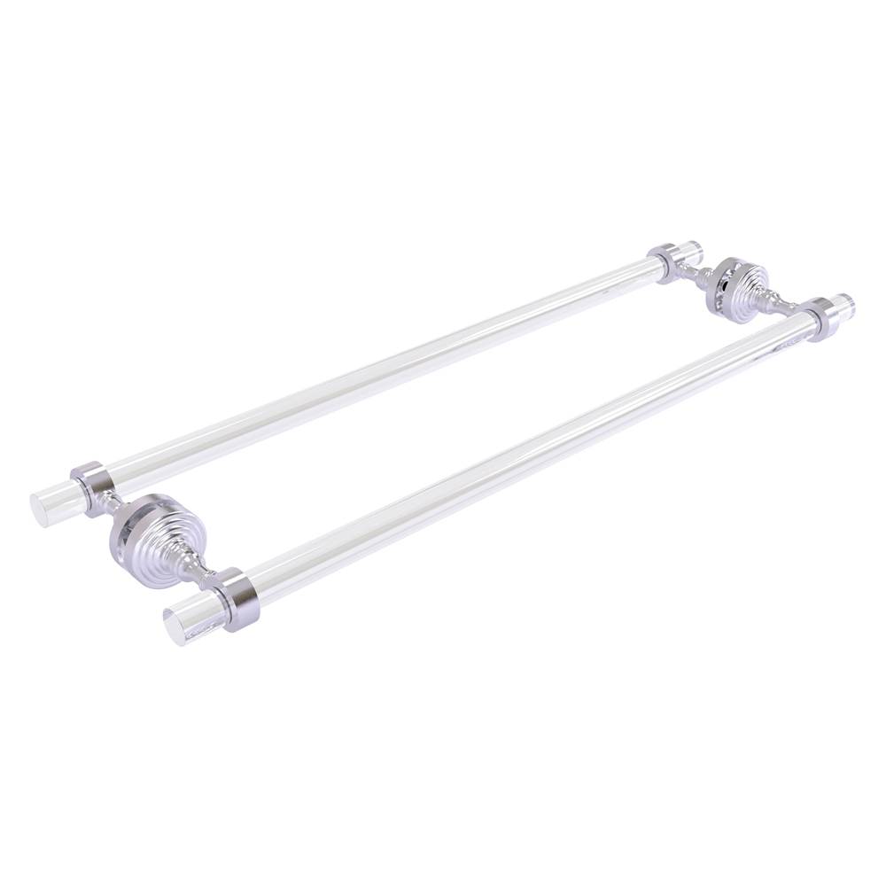 Allied Brass Pacific Grove Collection 24 Inch Back to Back Shower Door Towel Bar - Satin Chrome