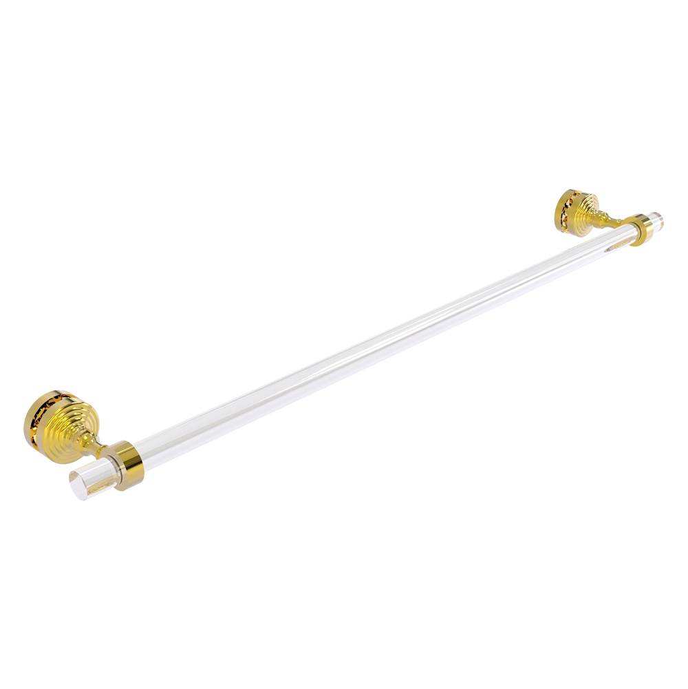 Allied Brass Pacific Grove Collection 30 Inch Shower Door Towel Bar - Polished Brass