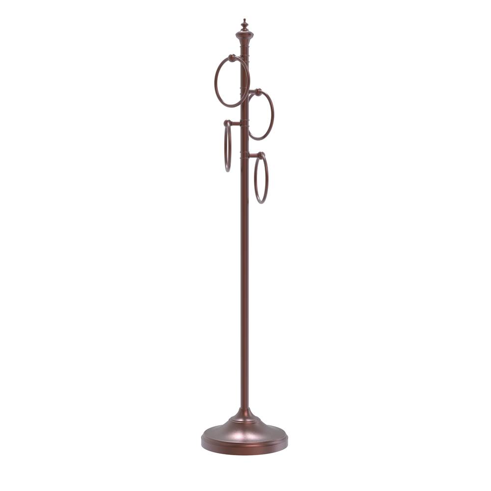 Allied Brass Floor Standing 4 Towel Ring Stand