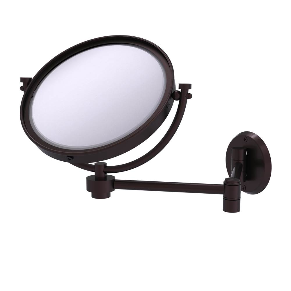 Allied Brass 8 Inch Wall Mounted Extending Make-Up Mirror 2X Magnification