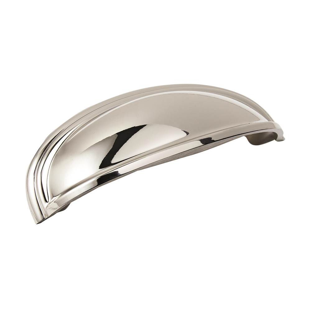 Amerock Ashby 4 in (102 mm) and 3 in (76 mm) Center-to-Center Polished Nickel Cabinet Cup Pull