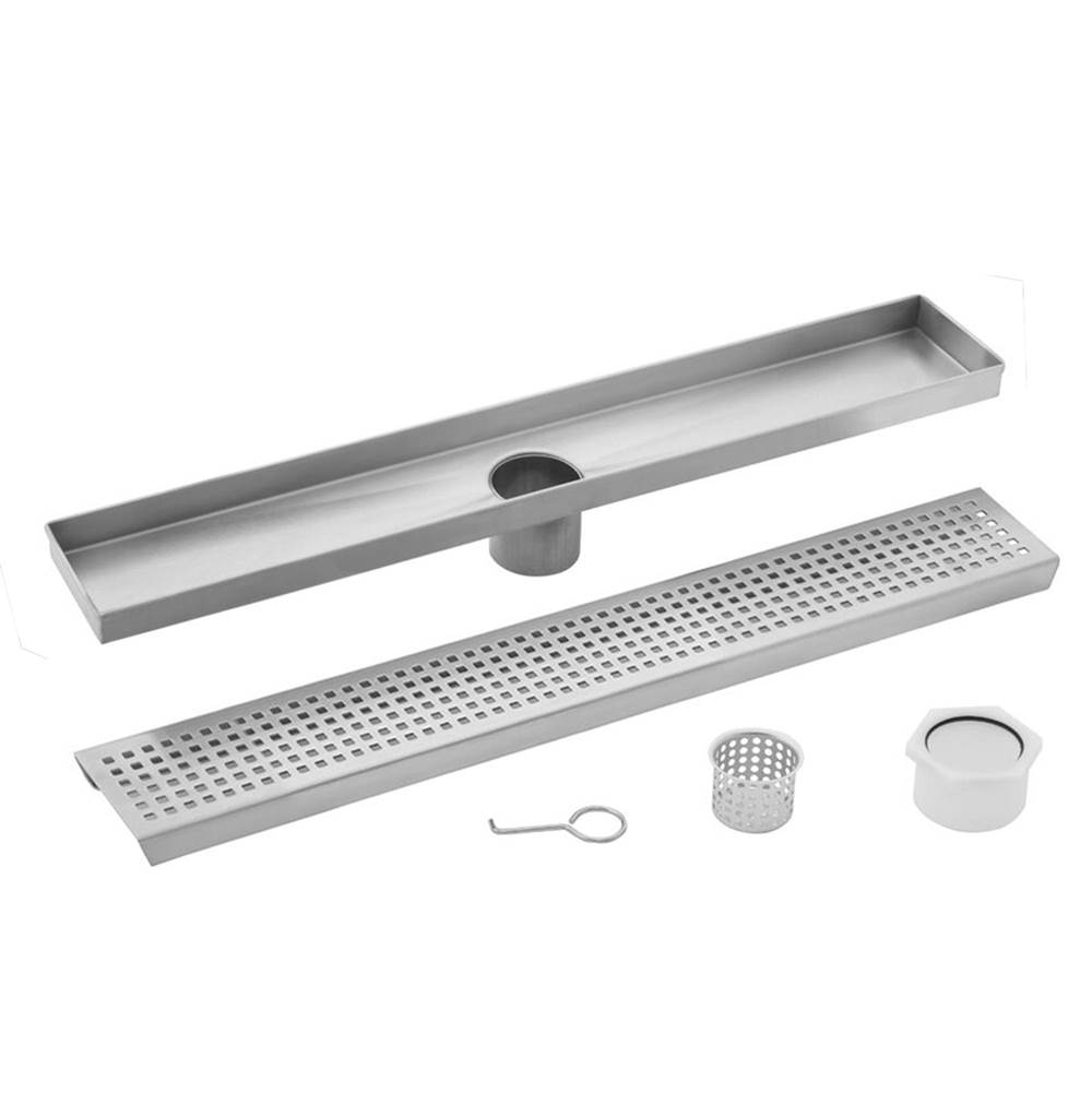 Cahaba Designs 30 in. Stainless Steel Square Grate Linear Shower Drain