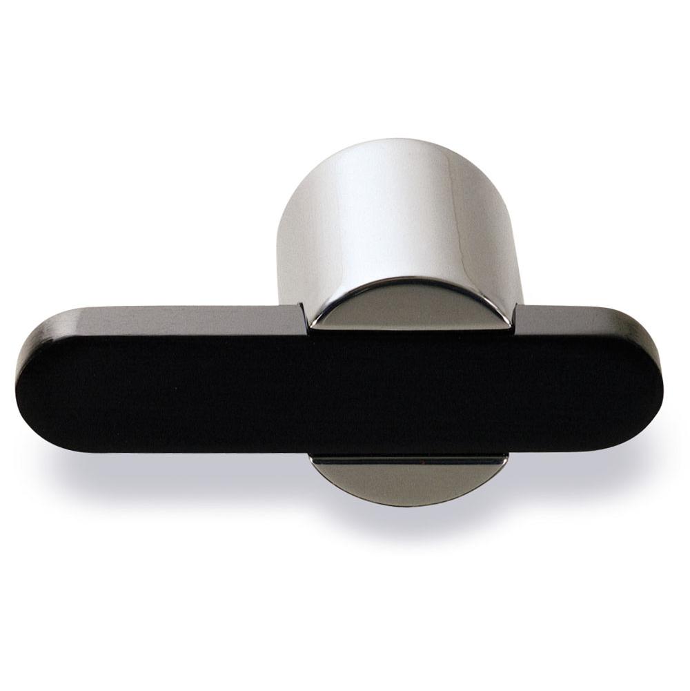 Colonial Bronze T Cabinet Knob Hand Finished in Matte Satin Bronze and Satin Nickel