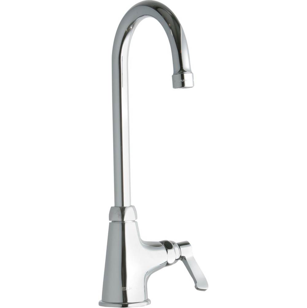 Elkay Single Hole with Single Control Faucet with 5'' Gooseneck Spout 2'' Lever Handle Chrome