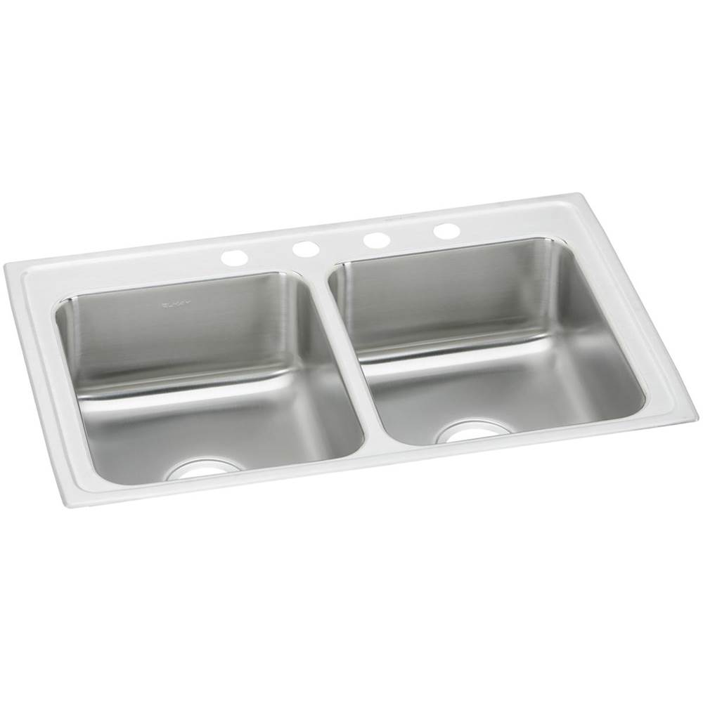 Elkay Celebrity Stainless Steel 43'' x 22'' x 7-1/8'', 2-Hole Equal Double Bowl Drop-in Sink