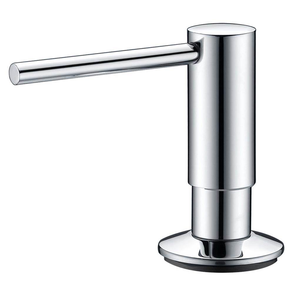 Hamat Soap Dispenser with Pump and Bottle in Polished Nickel