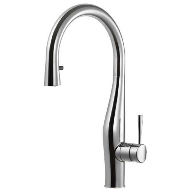 Hamat Dual Function Hidden Pull Down Kitchen Faucet in Polished Nickel