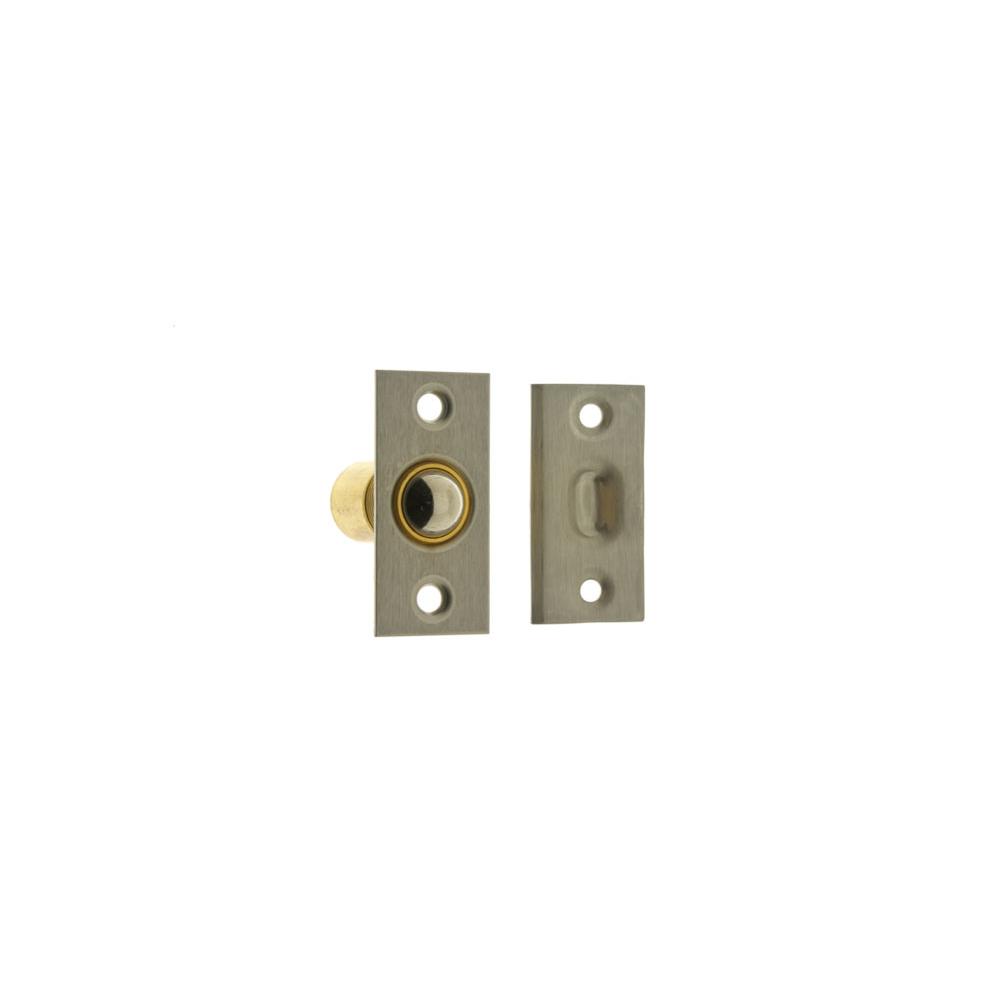 Idh Narrow Square Roller Ball Catch Satin Nickel