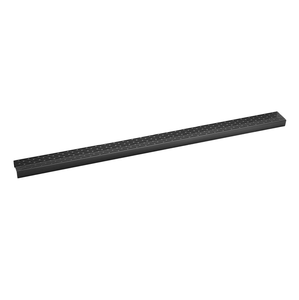 Infinity Drain 36'' Perforated Offset Slot Pattern Grate for S-LT 65 in Matte Black