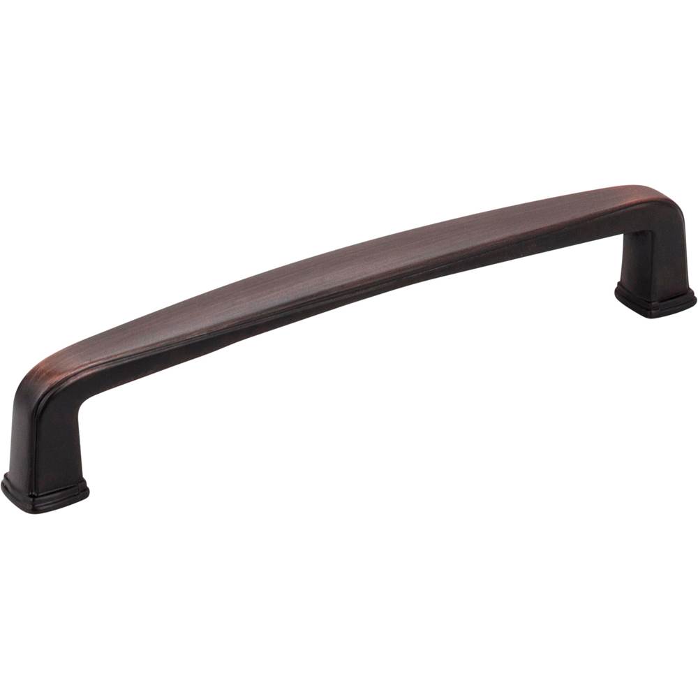 Jeffrey Alexander 128 mm Center-to-Center Brushed Oil Rubbed Bronze Square Milan 1 Cabinet Pull