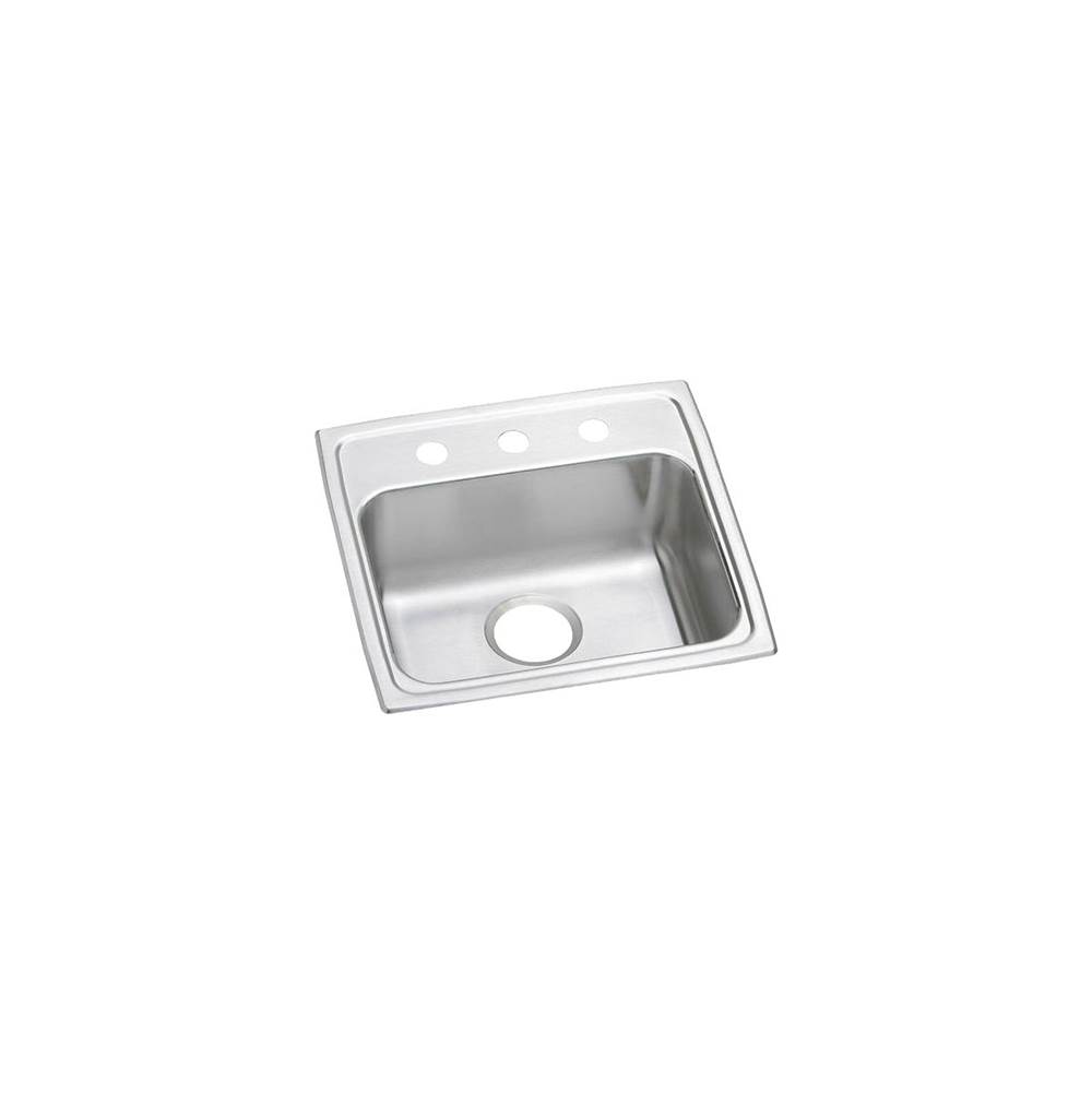 Just Manufacturing Stainless Steel 19'' x 18'' x 6-1/2'' CS3-Hole Single Bowl Drop-in ADA Sink