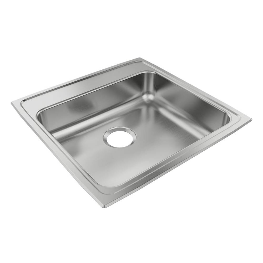 Just Manufacturing SS 22'' x 22'' x 4-1/2'' 1-Hole Single Bowl Drop-in ADA Sink