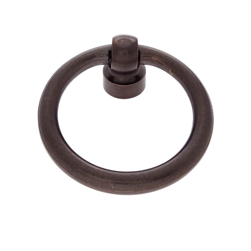 JVJ Hardware Classic Collection Old World Bronze Finish 1-1/2'' Diameter Ring Pull, Composition Solid Brass