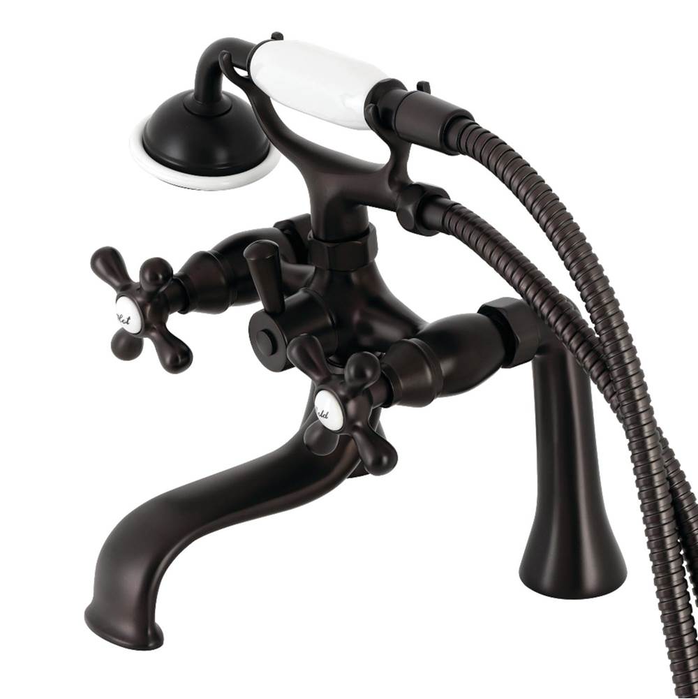 Kingston Brass Kingston Deck Mount Clawfoot Tub Faucet with Hand Shower, Oil Rubbed Bronze