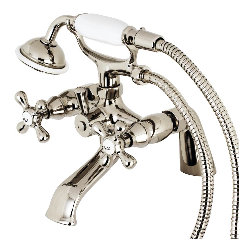 Kingston Brass Kingston Clawfoot Tub Faucet with Hand Shower, Polished Nickel