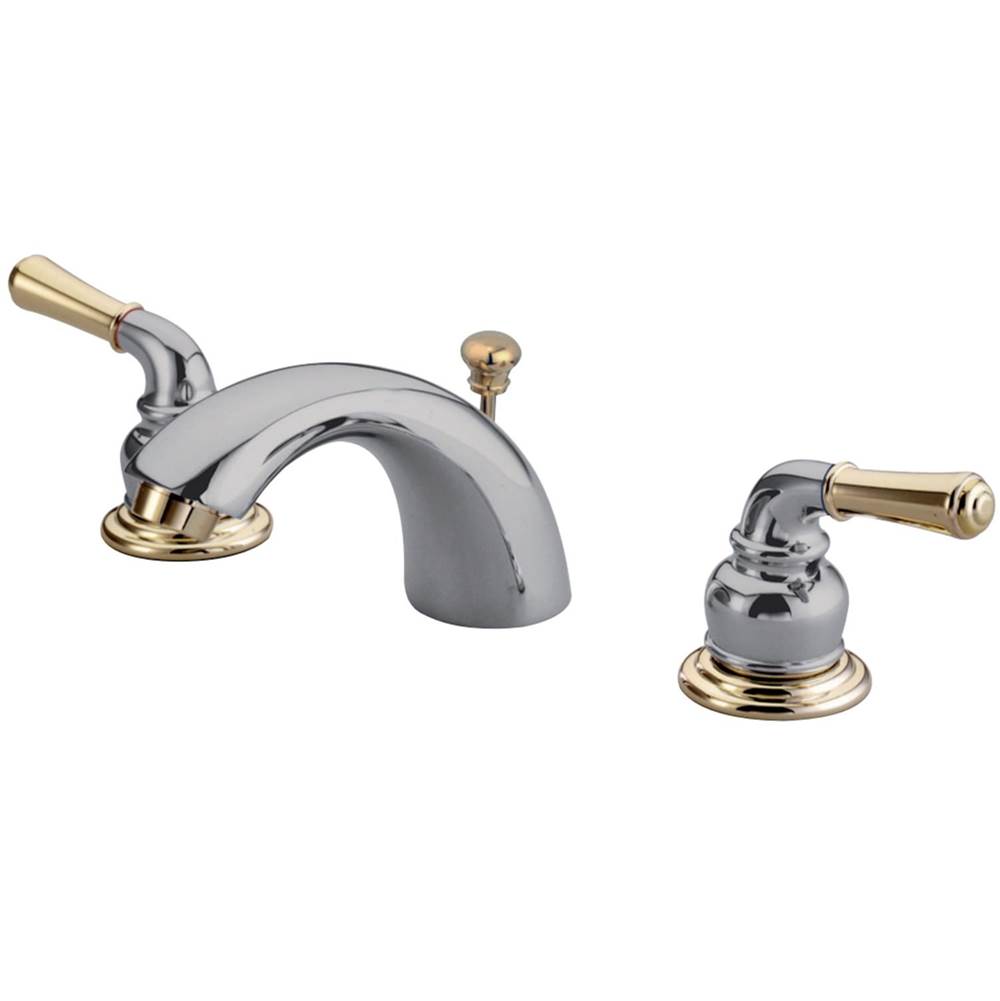 Kingston Brass Magellan Mini-Widespread Bathroom Faucet, Polished Chrome/Polished Brass