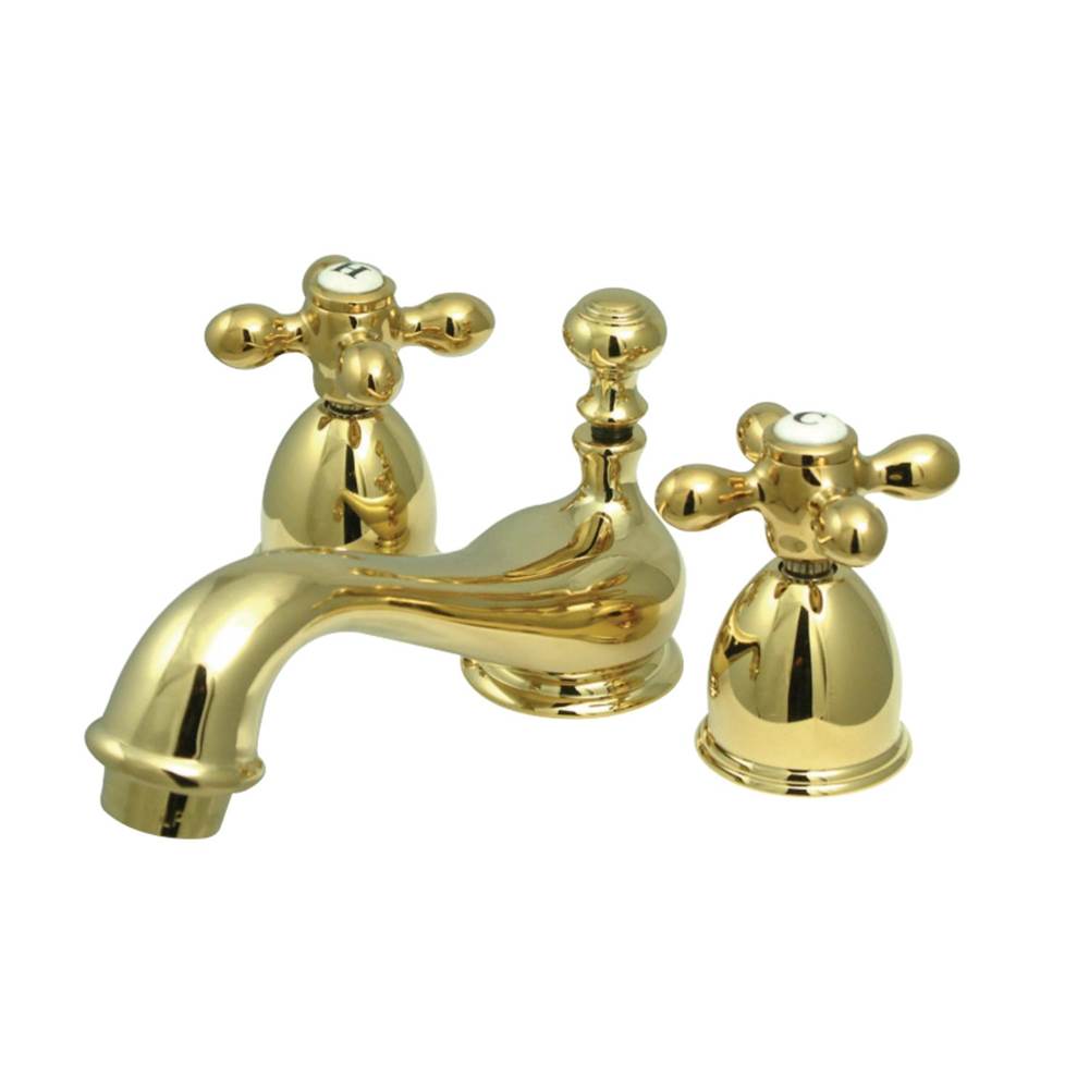 Kingston Brass Restoration Mini-Widespread Bathroom Faucet, Polished Brass