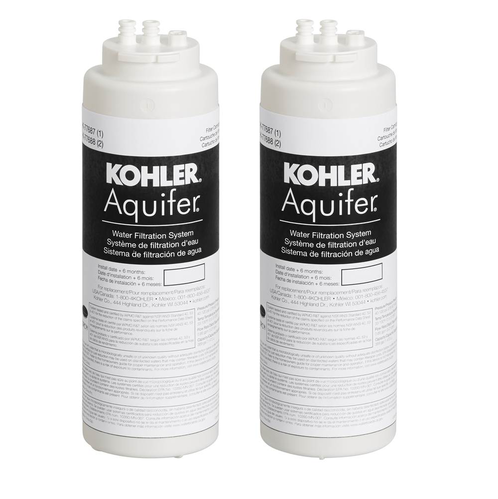 Kohler Aquifer® 2 pack replacement filter cartridges