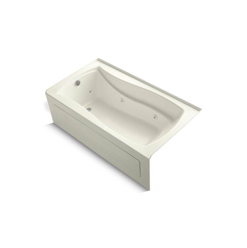 Kohler Mariposa® 66'' x 35-7/8'' alcove whirlpool with integral apron, integral flange, left-hand drain and heater