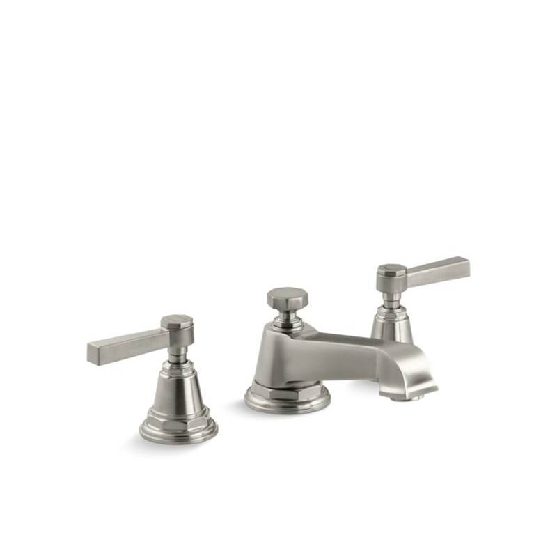 Kohler Pinstripe® Pure Widespread bathroom sink faucet with lever handles