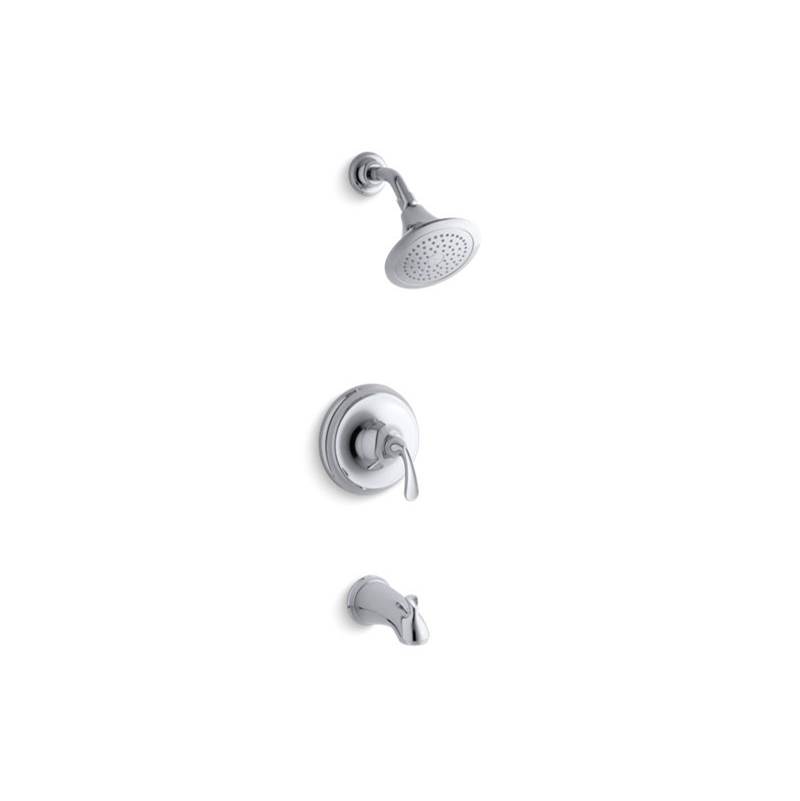 Kohler Forte® Sculpted Sculpted Rite-Temp® bath and shower trim with NPT spout and 2.5 gpm showerhead