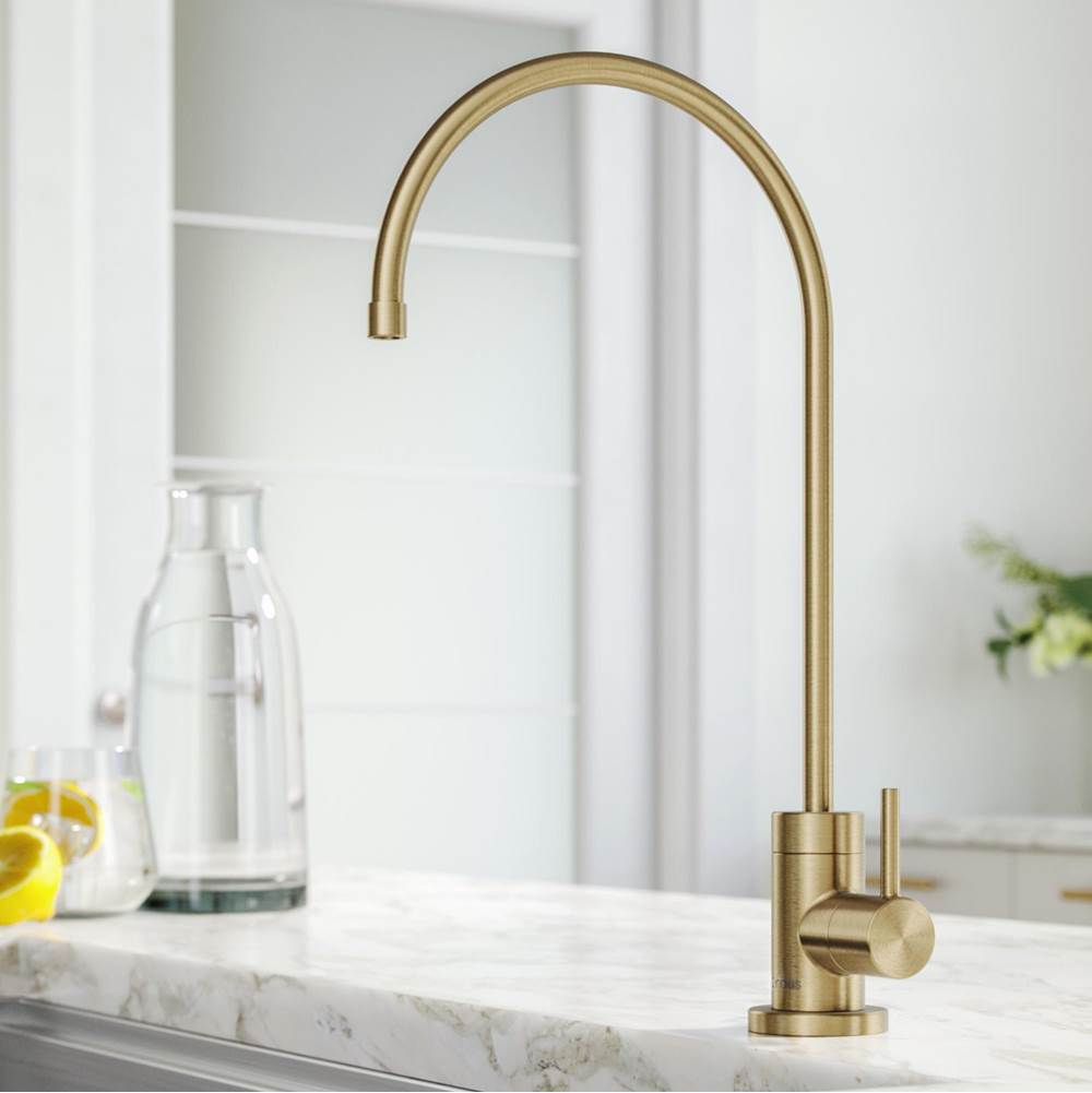 Kraus Purita 100 percent Lead-Free Kitchen Water Filter Faucet in Spot Free Antique Champagne Bronze