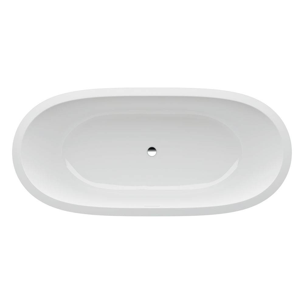 Laufen Bathtub, built-in bath, with centered outlet, with frame, made of Sentec solid surface, Matte Satin finish