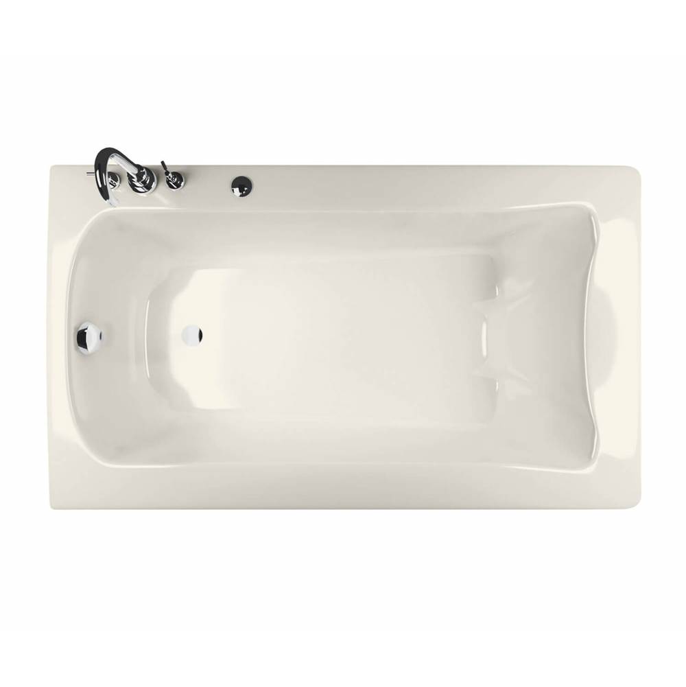 Maax Release 6032 Acrylic Drop-in End Drain Bathtub in Biscuit