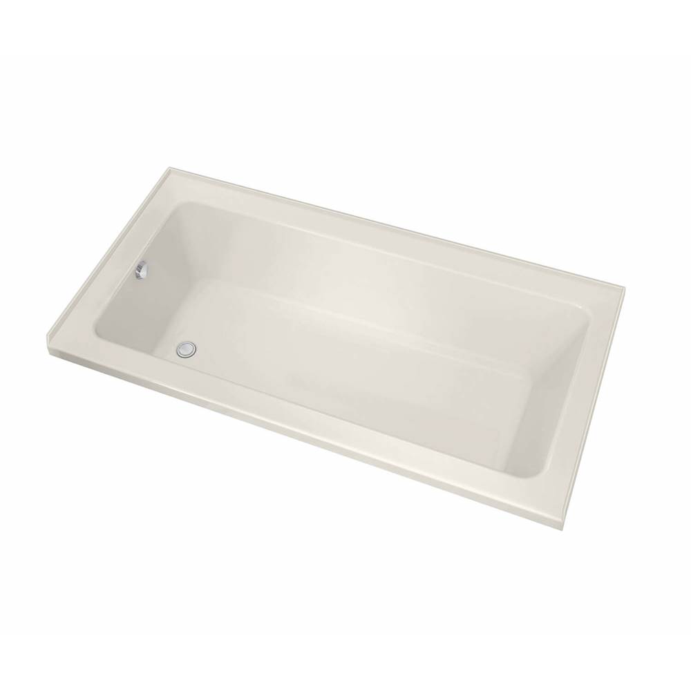 Maax Pose 6632 IF Acrylic Alcove Right-Hand Drain Bathtub in Biscuit