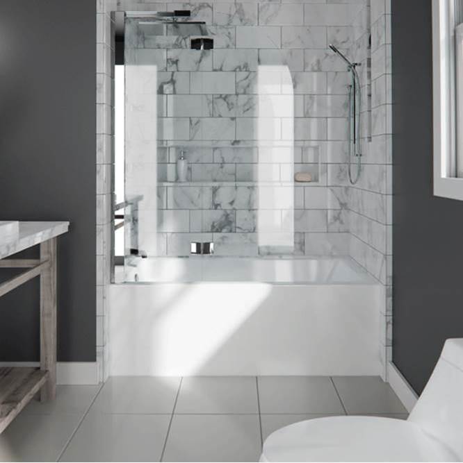 Neptune Entrepreneur ALBANA bathtub 30x60 AFR with Tiling Flange, Left drain, White