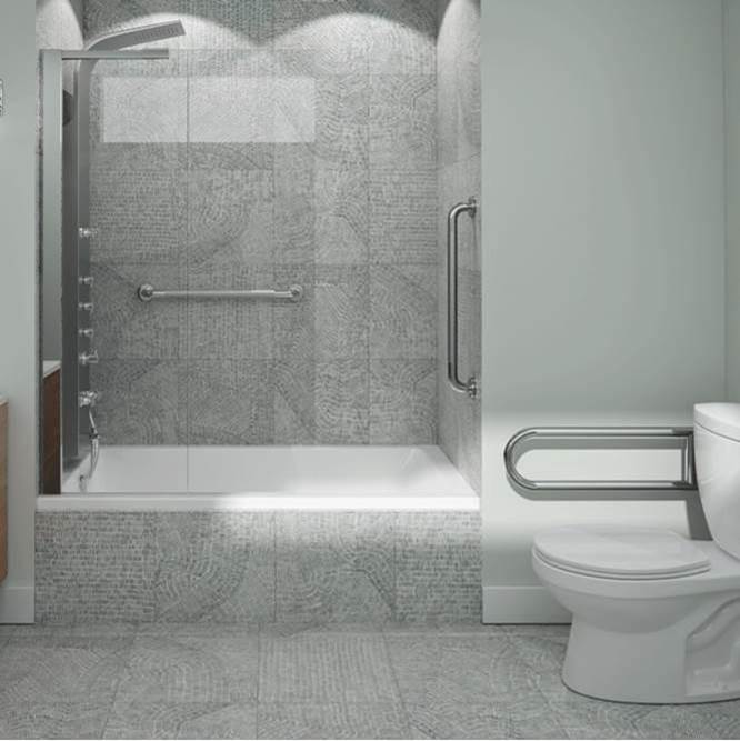 Neptune Entrepreneur ASTICA bathtub 30x60 AFR with Tiling Flange, Left drain, Biscuit