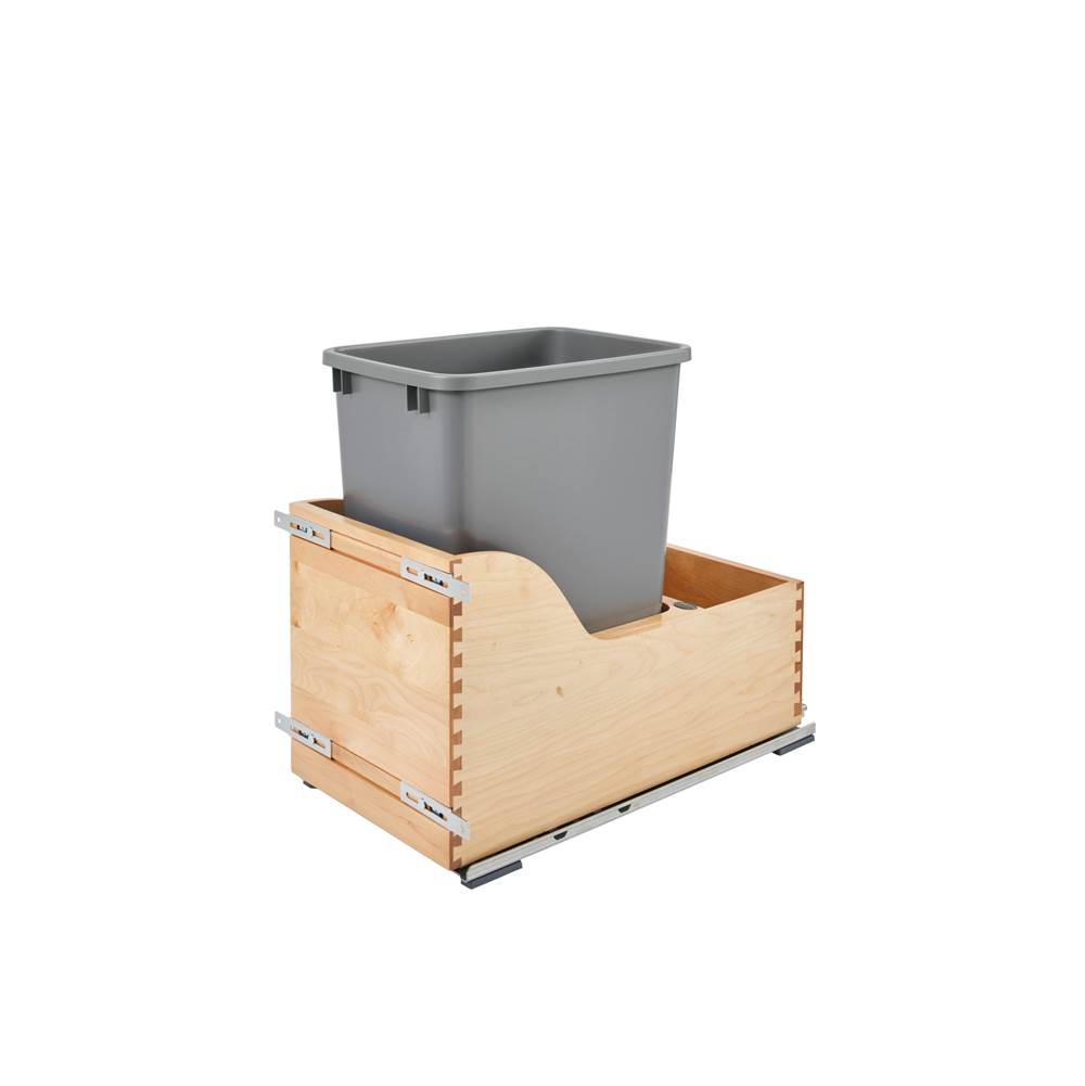 Rev-A-Shelf Wood Pull Out Trash/Waste Container w/Soft Close