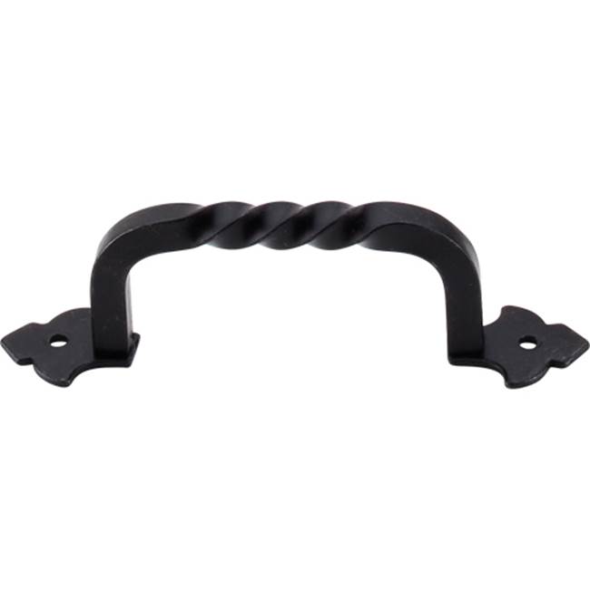 Top Knobs Fixed Norman Crest Pull 4 Inch (c-c) Patina Black