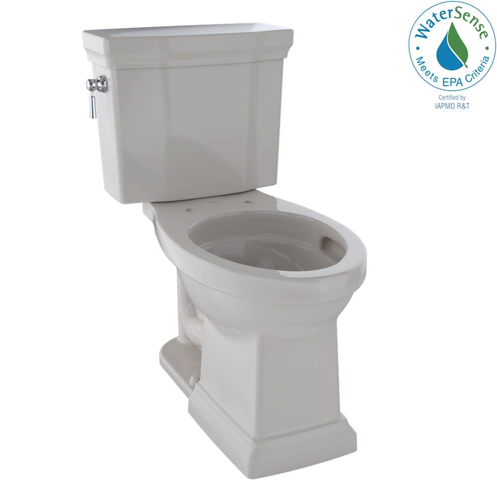 TOTO Toto® Promenade® II Two-Piece Elongated 1.28 Gpf Universal Height Toilet With Cefiontect, Sedona Beige