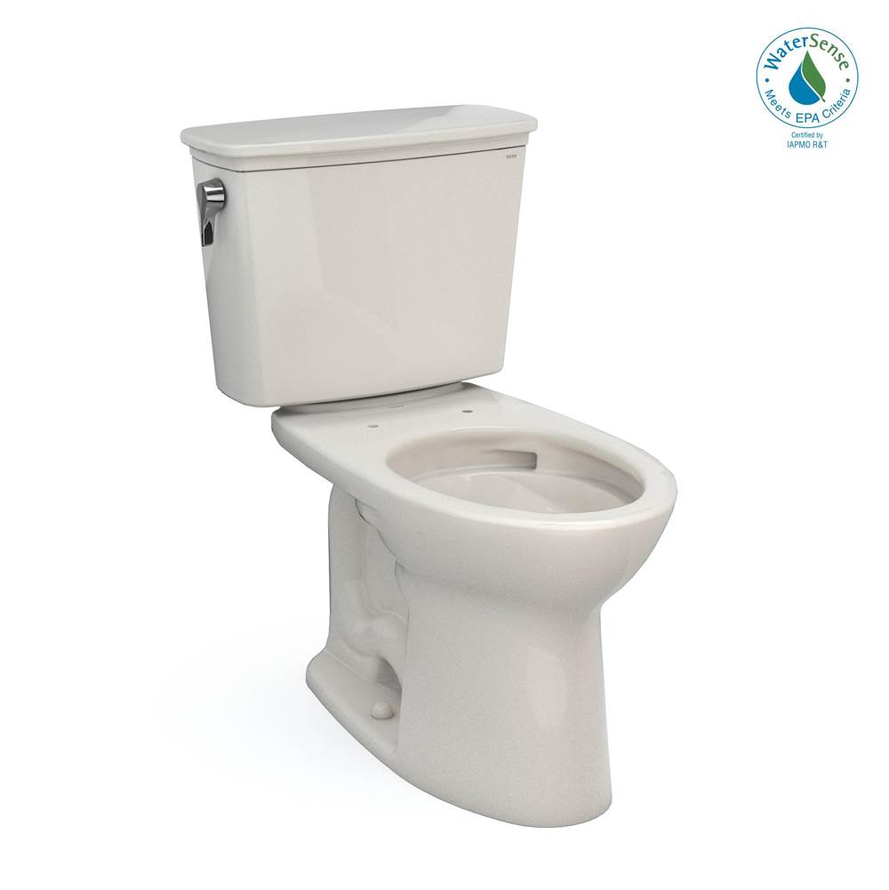 TOTO Toto® Drake® Transitional Two-Piece Elongated 1.28 Gpf Universal Height Tornado Flush® Toilet With Cefiontect®, Sedona Beige
