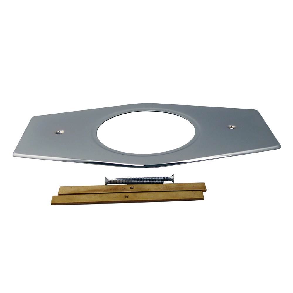 Westbrass One-Hole Remodel Plate for Moen and Delta in Polished Chrome