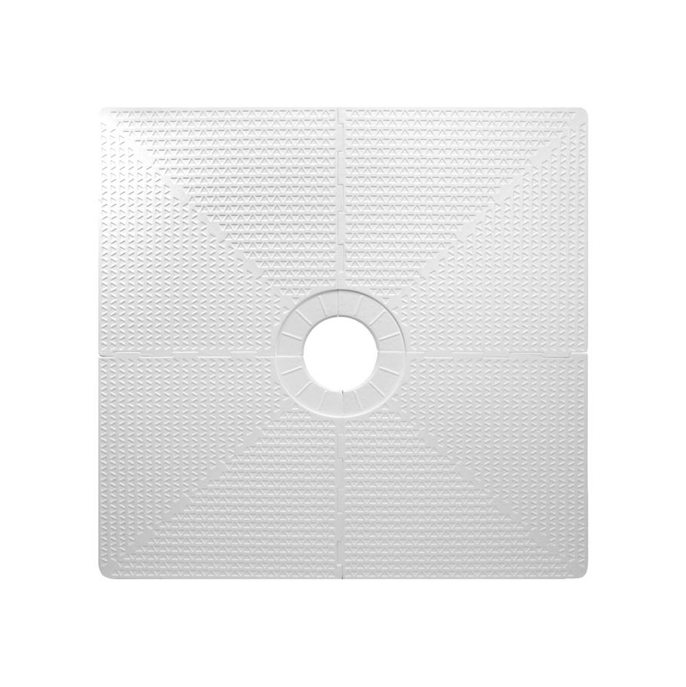 WarmlyYours Shower Pan with Center Drain Hole
