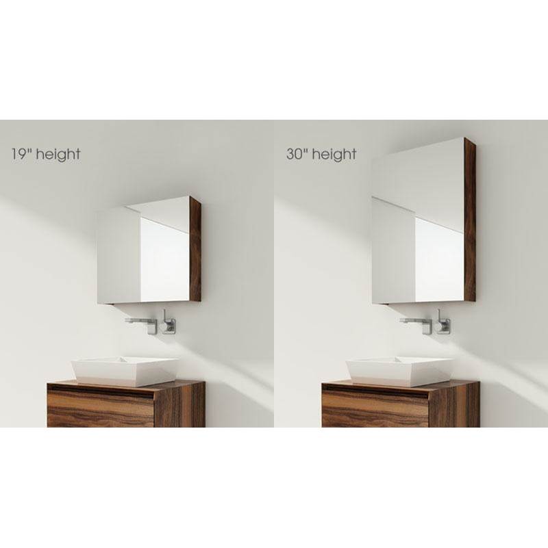 WETSTYLE Furniture ''M'' - Mirrored Cabinet 58 X 30 Height - Led Option - Oak Wenge