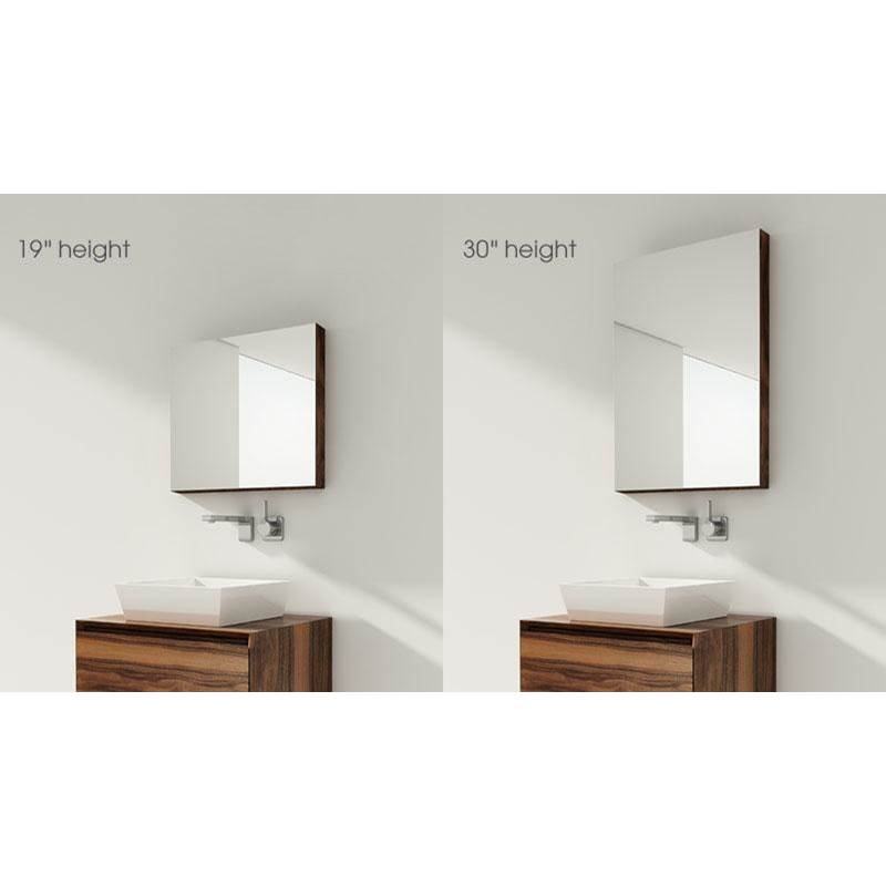 WETSTYLE Furniture ''M'' - Recessed Mirrored Cabinet 46 X 30 Height - Lacquer Apollo White High Gloss